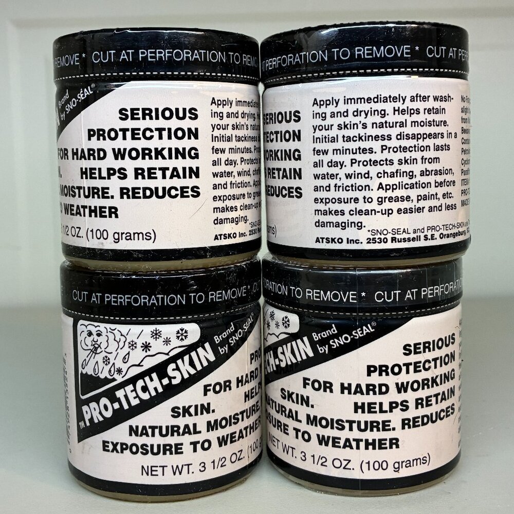 Sno-Seal Pro-Tech-Skin x4 Brand New 3 1/2oz Skin Protectant